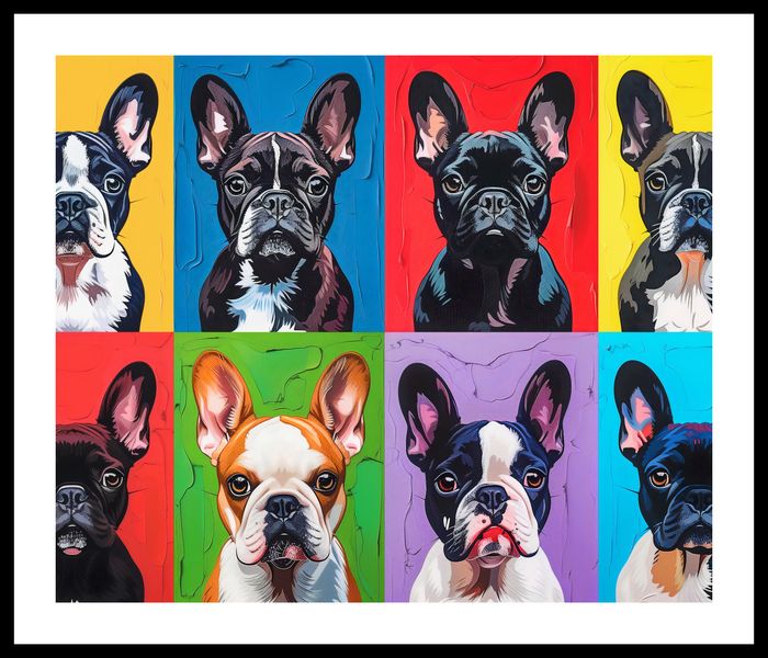 Plakat 60x50cm Buldogi Francuskie zdjęcie 3