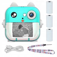 DRUKUŚ 2.0 Z APARATEM MINI DRUKARKA TERMICZNA NIEBIESKI + 3 ROLKI