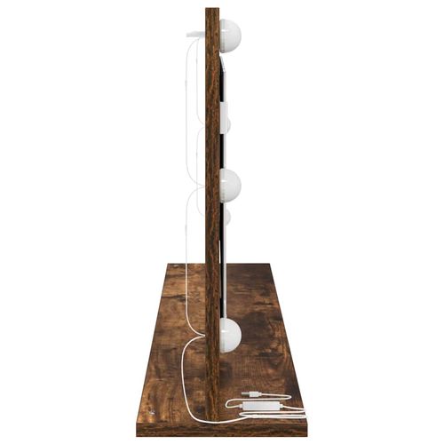 Lustro toaletowe Ze LED Lights Dąb wędzony 100 x 45 x 18 cm na Arena.pl