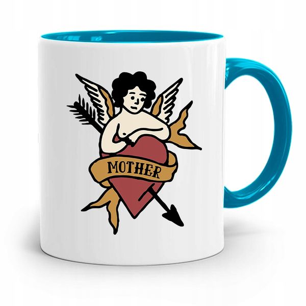 Kubek Błękitny Dla Mamy Mother Prezent Z Nadrukiem Ze Zdjęciem zdjęcie 1