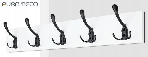 KLASYCZNY WIESZAK NA UBRANIA ŚCIENNY WIESZAK DO PRZEDPOKOJU Z 5 na Arena.pl