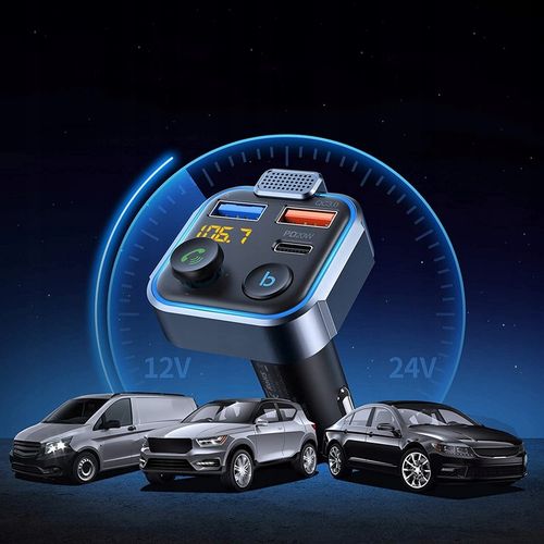 TRANSMITER FM BLUETOOTH SZYBKA ŁADOWARKA QC USB PD na Arena.pl
