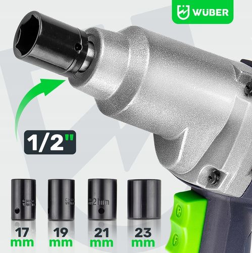 KLUCZ UDAROWY DO KÓŁ ELEKTRYCZNY 2200W 800Nm 1/2" MOCNY Z ZESTAWEM NASADEK na Arena.pl