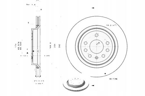TARCZA HAM TYL 292X20 V BREMBO na Arena.pl