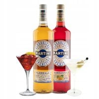 2x Wino bezalkoholowe Wermut MARTINI białe, różowe