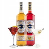 2x Wino bezalkoholowe Wermut MARTINI białe, różowe