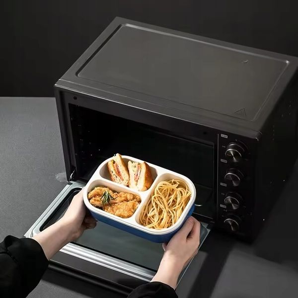 LUNCH BOX ŚNIADANIÓWKA LUNCHBOX 3 PRZEGRÓDKI SZTUĆCE POJEMNIK BOX DO SZKOŁY zdjęcie 4