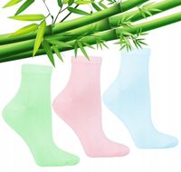 Skarpetki Bambusowe Krótkie 3/4 Damskie 3-pak PASTELOWY MORAJ 38-41