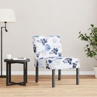 Fotel, w niebieskie kwiaty, obity tkaniną