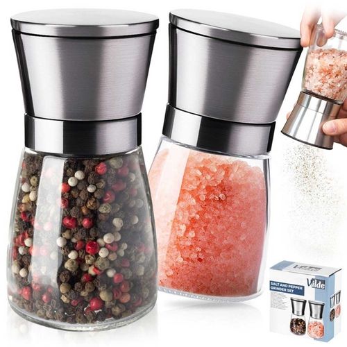 zestaw ręcznych młynków do pieprzu i soli szklanych 259608 na Arena.pl