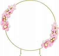 stojak METALOWY stelaż KOŁO 2m na balony 18 ścianka tło ŚLUB ROCZEK CHRZEST