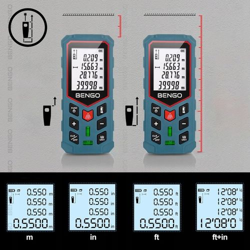 DALMIERZ LASEROWY 50m MIERNIK ODLEGŁOŚCI CYFROWY kątomierz poziomica na Arena.pl