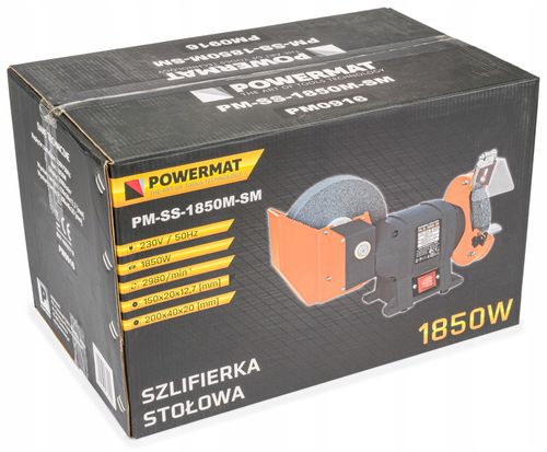 SZLIFIERKA STOŁOWA 1850W 2x KAMIEŃ NA SUCHO MOKRO PM-SS-1850M-SM / PM0 na Arena.pl