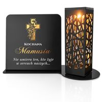 Znicz Solarny Podstawka z Personalizacją na Grób Mamy Dekoracja Dzień Matki