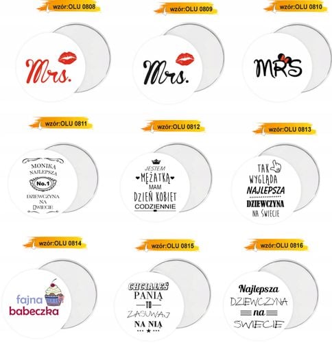 LUSTERECZKO LUSTERKO prezent dla DZIEWCZYNY RÓŻNE WZORY Z IMIENIEM na Arena.pl