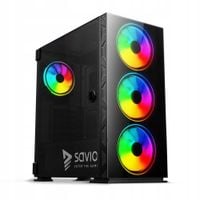 Obudowa do komputera Savio Prime X1 ARGB Medium Tower Okno Czarna