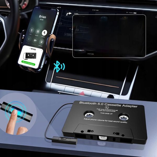 kaseta bluetooth 5.0 do radia adapter transmiter RADIA zdjęcie 9