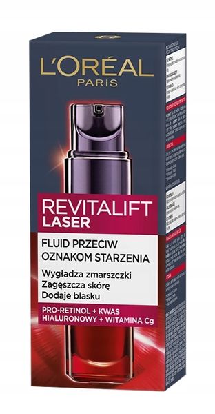 LOREAL REVITALIFT LASER FLUID PRZECIWZMARSZCZKOWY Z PRO-RETINOLEM 30ML zdjęcie 1