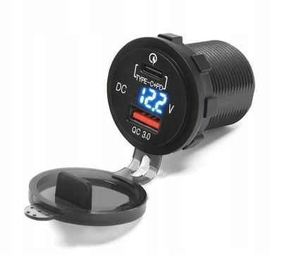 Motocyklowe gniazdo USB QC3.0 +USB typ-C PD 3.6A na Arena.pl