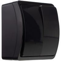 Koala łącznik świecznikowy natynkowy IP44 czarny 152-05