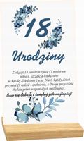 STATUETKA RAMKA 18 urodziny spersonalizowany prezent kwiatowy wzór nadruk