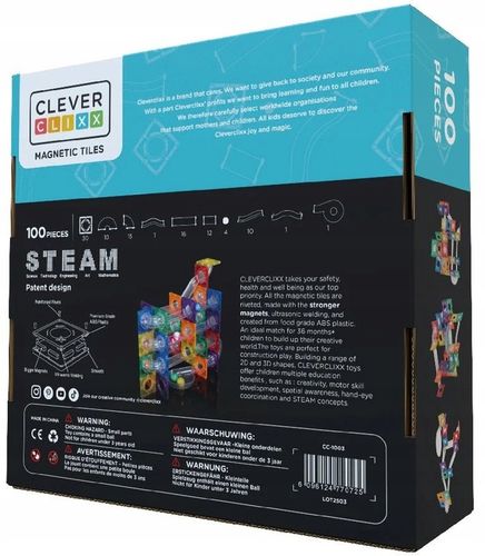 CLEVERCLIXX KLOCKI MAGNETYCZNE KULODROM TOR DAZZLING LIGHTS 100 EL. na Arena.pl
