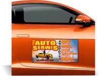 Magnes na samochód reklama magnetyczna 60x30cm AUTO SERWIS dużo wzorów