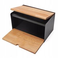 Chlebak Stalowo Bambusowy Pojemnik na Pieczywo Nowoczesny Design