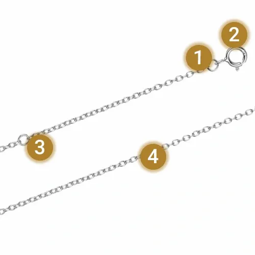 Przedłużka do łańcuszka bransoletki SREBRNA 10cm SREBRO pr 925 UNIWERSALNA zdjęcie 2