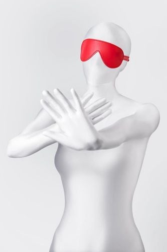 anonymo mask, pu leather, red, 65 cm na Arena.pl
