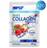 SFD COLLAGEN PREMIUM SASZETKA 20 x 20g TRUSKAWKA-MALINA ZESTAW KOLAGEN