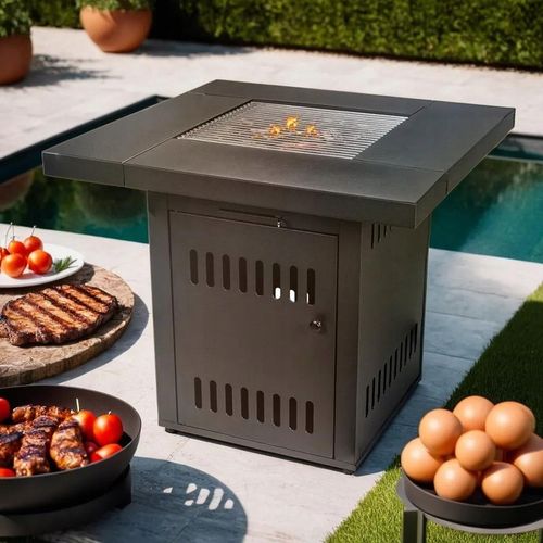 Grill Palenisko Węglowe Do Ogrodu Stół Ultranatura Ambiente Cube Czarny na Arena.pl