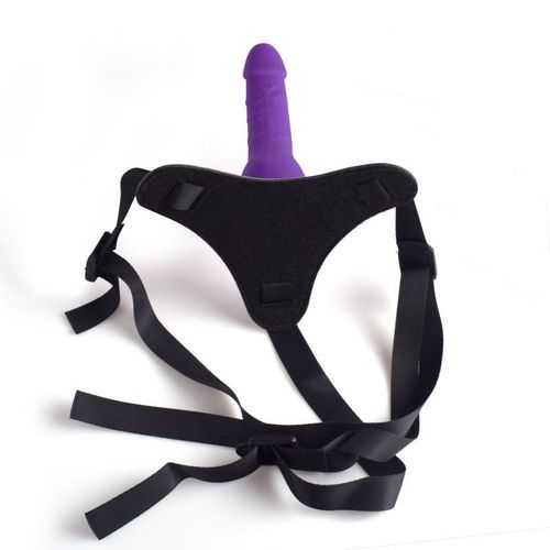 Cintura regolabile strap on Purple con fallo realistico na Arena.pl