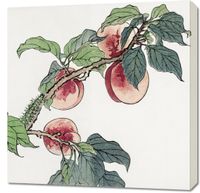 Obraz 70x70cm Gąsienica na Drzewie Morimoto Toko Japoński Vintage do Salonu