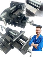 Imadło krzyżowe 100mm 4'' dwu-osiowe ŻELIWNE PRECYZYJNE 100