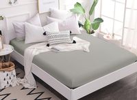 Prześcieradło jersey z gumką 160x200 popielate