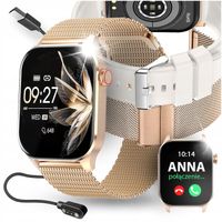 SMARTWATCH JG SMART JGS-JS98 DAMSKI SMART WATCH POLSKIE MENU ZŁOTY