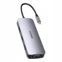 Mokin Adapter Hub Przejściiówka 8W1 Usb-C Do Usb-C Usb 2.0 Hdmi Vga Pd 100W