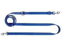 Regulowana smycz dla psa szyta grubą nicią Chaba 25mm x 130/260cm niebieska