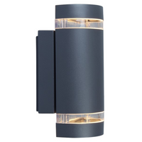 Lampa zewnętrzna FOCUS 5604011118 ścienna tuba elewacyjna IP44 szara