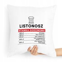 Poduszka Prezent Dla Listonosza Stawka Godzinowa Z Nadrukiem Ze Zdjęciem