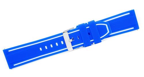 Pasek silikonowy NIEBIESKO-BIAŁY U14-20-10 na Arena.pl