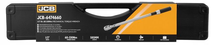 KLUCZ DYNAMOMETRYCZNY Z BLOKADĄ CERTYFIKAT KALIBRACJI ETUI 60-330NM 1/2"JCB zdjęcie 5