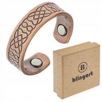 Obrączka DAMSKA miedziana pierścionek ZDROWOTNA