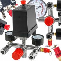 WYŁĄCZNIK CIŚNIENIOWY DO KOMPRESORA 230V PRESOSTAT REDUKTOR 8 BAR 1/2" 1/4"