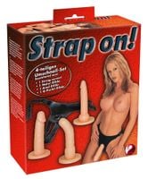 uprząż szelki majtki do strap-on 3 penisy dildo