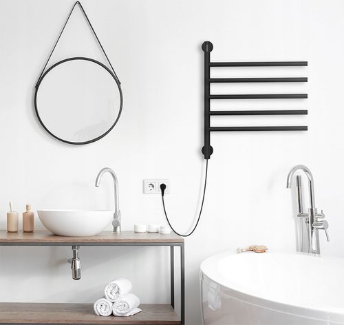 Grzejnik łazienkowy elektryczny EBERG ruchome ramiona 80W ścienny na Arena.pl