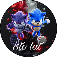 Opłatek na tort Sonic Szybki Błyskawica Postać Bajkowa Urodziny