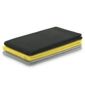 Komplet ręczników ścierek kuchennych 3 sztuki LETTY 50x70 szary + żółty