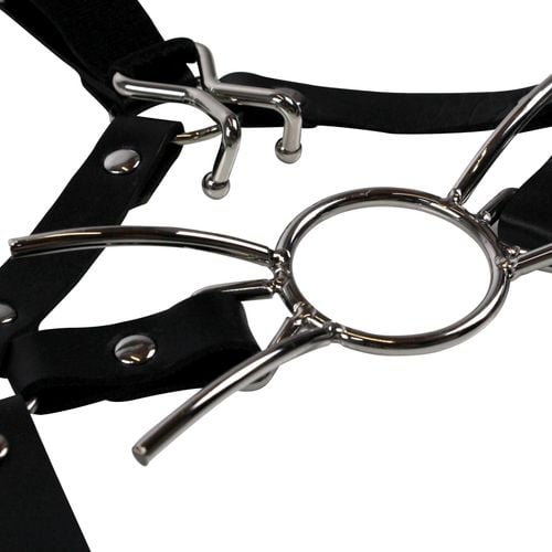 head harness with spider gag and nose hooks   black na Arena.pl